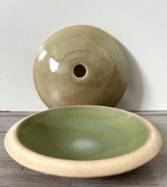 Mobach dekselschaal celadon