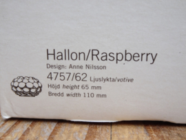 Orrefors waxinehouder Raspberry