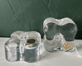 Leerdam set kandelaartjes kristal