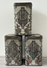 Set Art Deco blikken J. Bekkers & Zoon