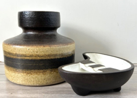 Zaalberg vaas lichtgeel bruin