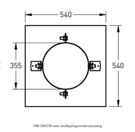 DW-300/350 mm verdiepingsondersteuning