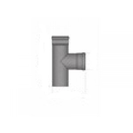Pelletkachel T-stuk 80 mm met 2x mof ∅ 80mm