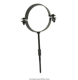 Kachelpijp beugel Ø200mm Zwart