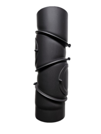 2 mm kachelpijp Ø 150 mm bocht 90º verstelbaar - zwart