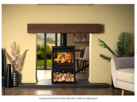 Charlton & Jenrick Fireline Woodtec 8 kW doorkijk haard