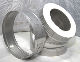 ISOTUBE Plus 5cm isolatie  DWØ150-250mm Bocht 45° CAM-EX21-2