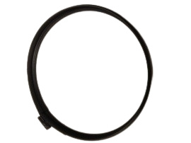 Ø 130 mm  kachelpijp rozet smal - Zwart
