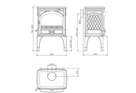 Dovre 425GM Multifuel Kolen- Houtkachel