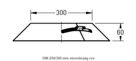DW-250/300 mm stormkraag rvs