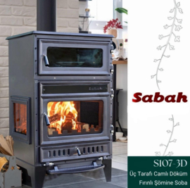 S107/3D Sabah Open Haard Met Oven – Drie-Raams Haard