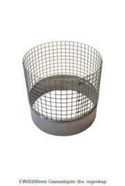EW/Ø200mm Gaasadapter tbv. regenkap