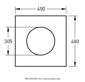 DW-250/300 mm centreerplaat plat
