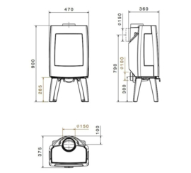 Dovre Sense 103 houtkachel