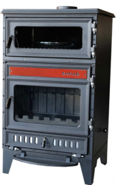 S107 Sabah Open Haard Met Oven 15,87 KW Zwart