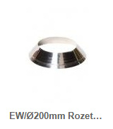 EW/Ø200mm Rozet verstelbaar