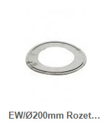 EW/Ø200mm Rozet om EW rvs