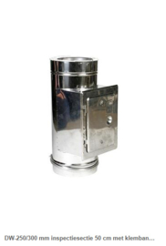 DW-250/300 mm inspectiesectie 50 cm met klemband rvs
