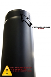2 MM Ø 120 mm kachelpijp 100 cm met verjongen - Zwart