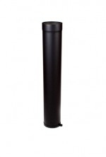 2 MM enkelwandige Ø 150 mm kachelpaspijp 100 cm - antraciet/grijs