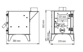 KMP02 Sabah Tiny Camping Houtskachel – Zwart
