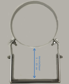ISOTUBE Plus DW150/200 mm verstelbaar muurbeugel rvs (5-15cm)