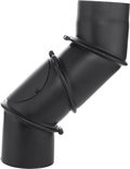 2 mm kachelpijp Ø 150 mm bocht 90º verstelbaar - zwart