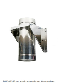 DW-300/350 mm stoelconstructie met klemband rvs