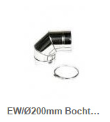 EW/Ø200mm Bocht 90°graden
