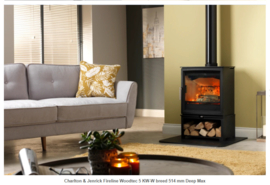 Charlton & Jenrick Fireline Woodtec 5 KW-W breed 514 mm Deep Max