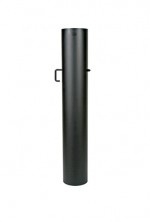 EW/150 2mm Smoorklep pijp 100cm met verjonging (Kleur: Zwart)
