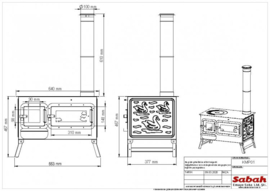 KMP01 Sabah Camping Houtskachel Met Oven