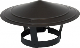 Ø150mm Gegalvaniseerde Regenkap Zwart #DH141710