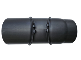 2 MM enkelwandige Ø 150 mm kachelpijp bocht 90 graden met 3-delig - antraciet/grijs