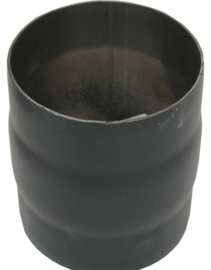 2 MM Ø 120 mm  kachelpijp spie-spie - Zwart