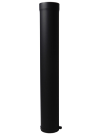 2 MM Ø 120 mm kachelpaspijp 100 cm met stelring - Zwart