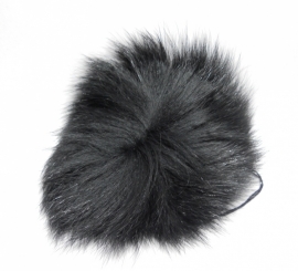Pom-Pon Fluffy Zwart Extra Groot