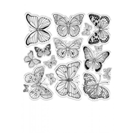 Crafter's Companion Vintage Butterflies Clear Stamps