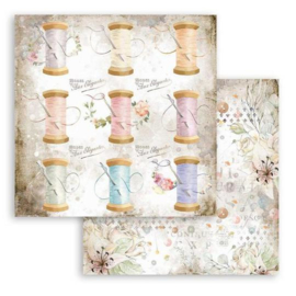 Stamperia -  Romantic Threads - Thread - Paper - 30.5 x 30.5  cm