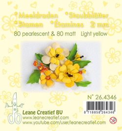 Leane Creatief - Meeldraden Matt & Pearl - Light Yellow