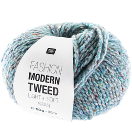 Rico Fashion Modern Tweed Light + Soft Aran - 383273.007 - Hellblau