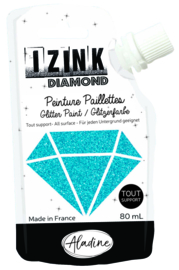 IZINK Diamond glitterverf/pasta - 80 ml, oceaanblauw - 80821