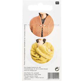 Rico Vest / Sjaal sluiting  - 6,5 cm Creme