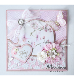 Marianne D Embossing folder + Die -  Anja's ornamental border - DF3443