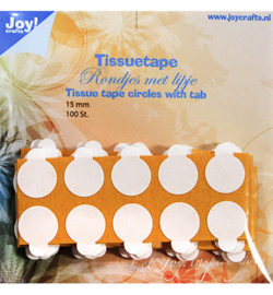 Joy!Crafts - Tissuetape-rondjes met treklipje - Ø15 mm-6500/0105