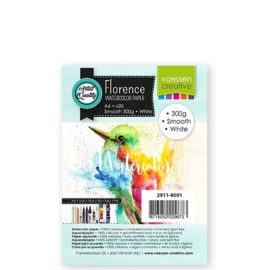 Florence - Aquarelpapier Smooth Wit -  A6 - 300gr - 20 vel