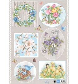 Marianne Design A4 Knipvel Els(EWK)Country Flowers 1 - EWK1247