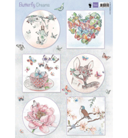 Marianne Design A4 Knipvel - Butterfly Dreams -  EWK1267