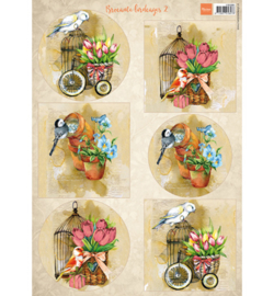 Marianne Design -  3D Knipvellen A4 - Birds & Birdcages 2 -  VK9586