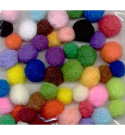 Mix Pom-Pom set - assorti - 48 stuks